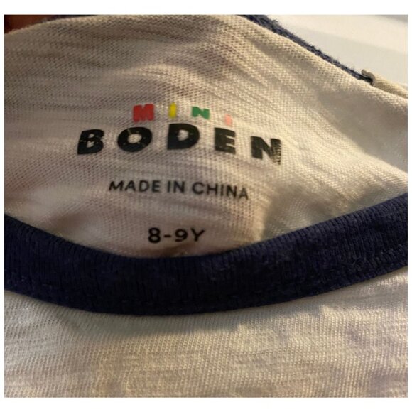 Mini Boden Boys Baseball Tee Raglan T-Shirt Size 9 - Picture 4 of 5